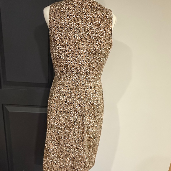 J. Crew Factory Basketweave Sheath Dress, Animal Print Women's Dress, Size 10 - Picture 14 of 14